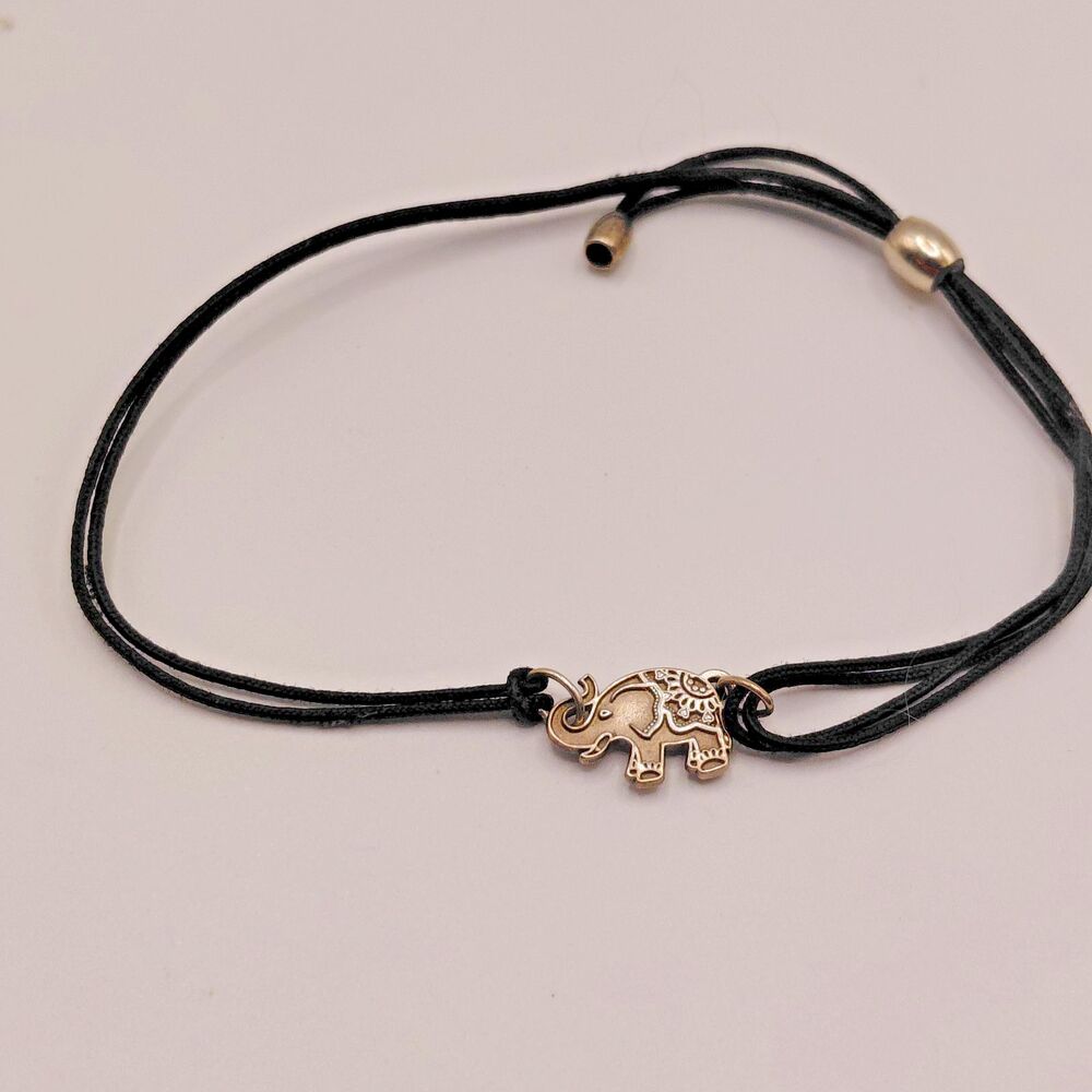 Alex And Ani Kindred Cord Elephant Bracelet 925 Sterling Silver